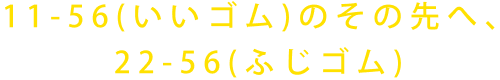 11-56（いいゴム）のその先へ、22-56（ふじゴム）